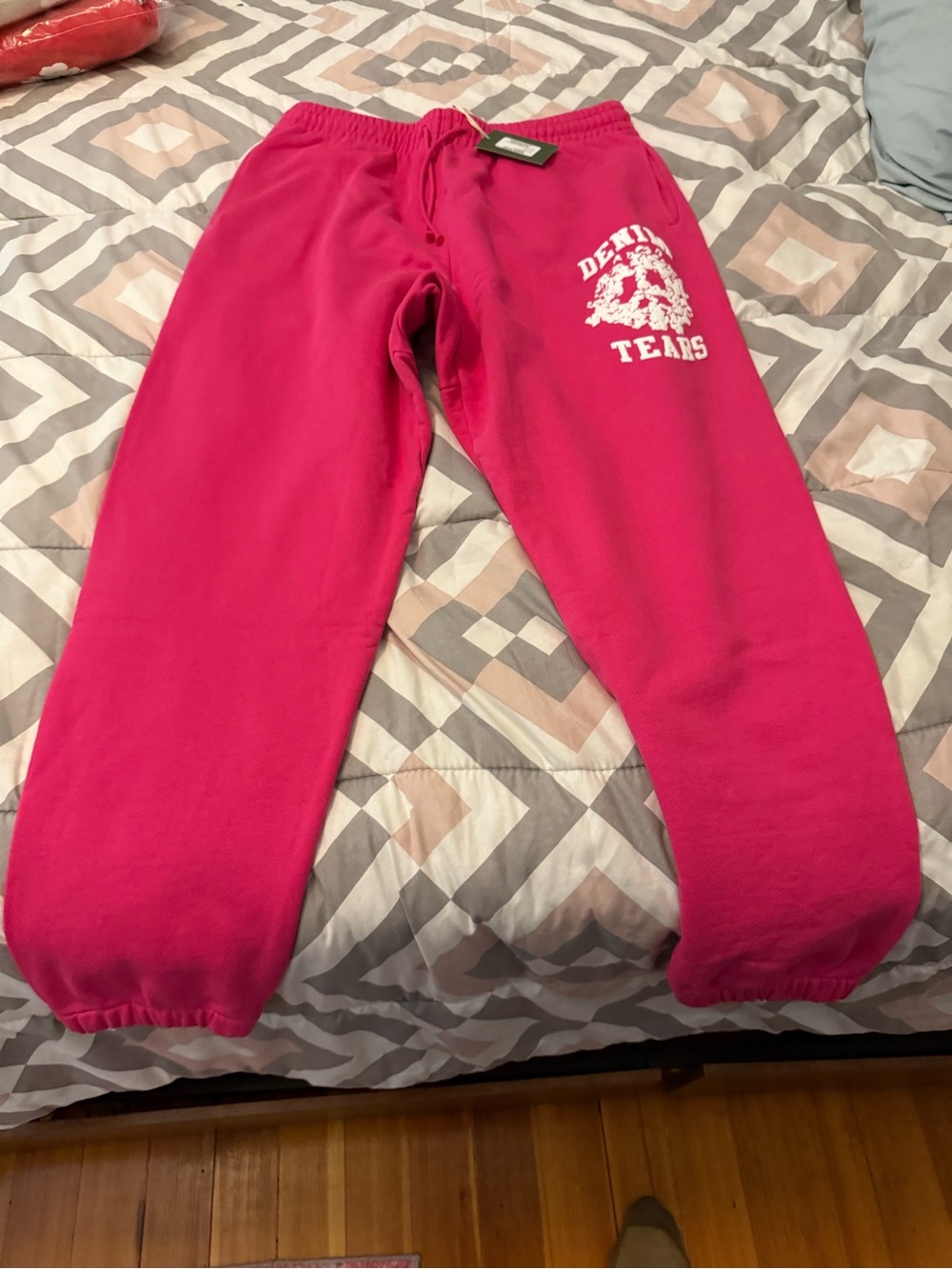 Denim Tears University Pink Sweatpants Size XL 2026